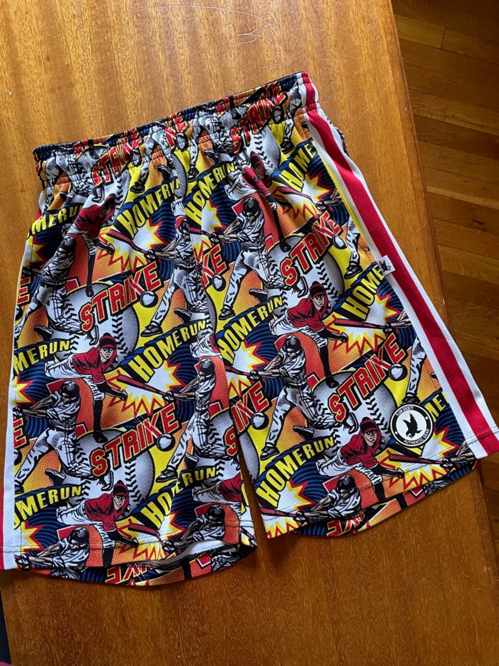 Flow Society Baseball Comic Attack Shorts Size YL